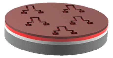 Cr/Cu Deposition wafer cross-section illustration